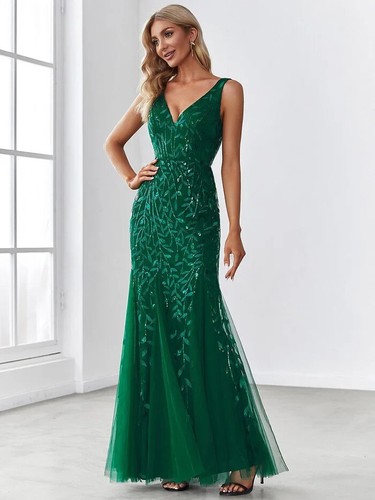 Ever pretty green sequin - sequin, maxi