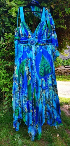Blue green full length evening - blue,