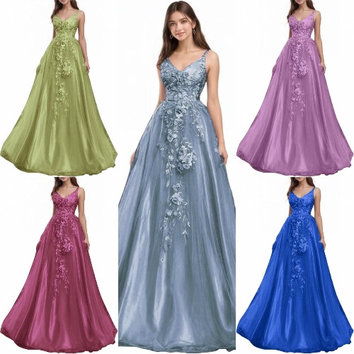 Formal glitter tulle prom - tulle,