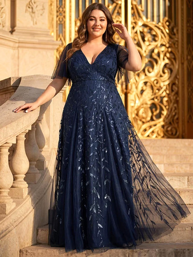 Ever pretty navy sequins - pretty,