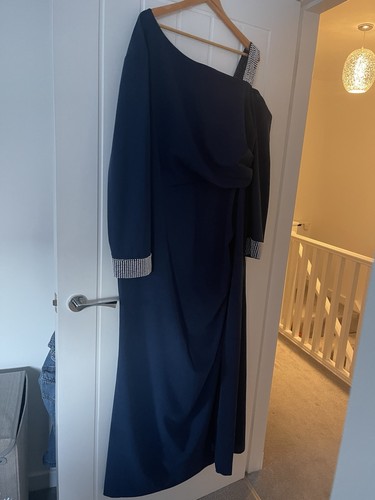 Navy blue occasion dress - navy,