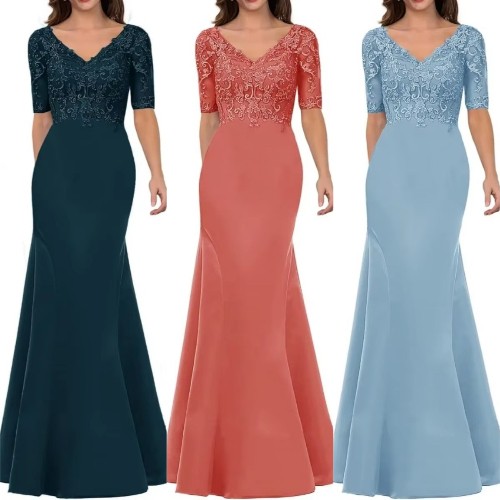 Satin bridal long gown - bridal,