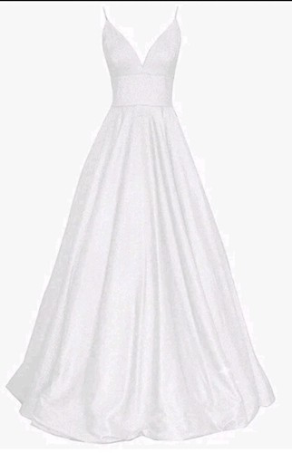 Long white sparkly lace up - white,