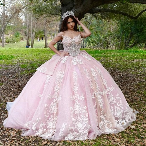 Pink quinceanera dresses - pink, big