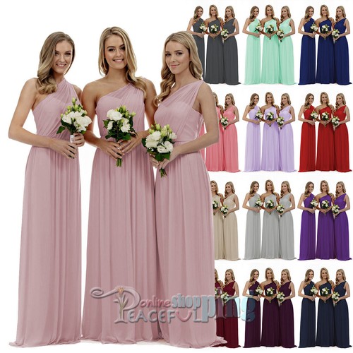 Chiffon one shoulder long - chiffon,