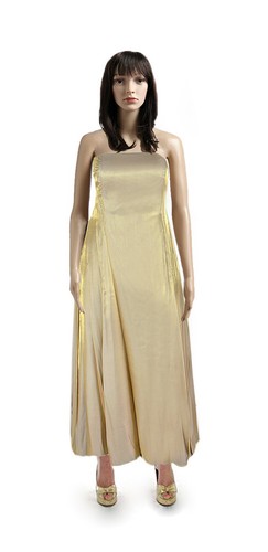 Gold strapless corset - corset, style