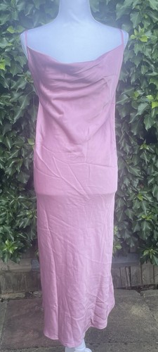 Women dusty pink satin cowl - dusty,