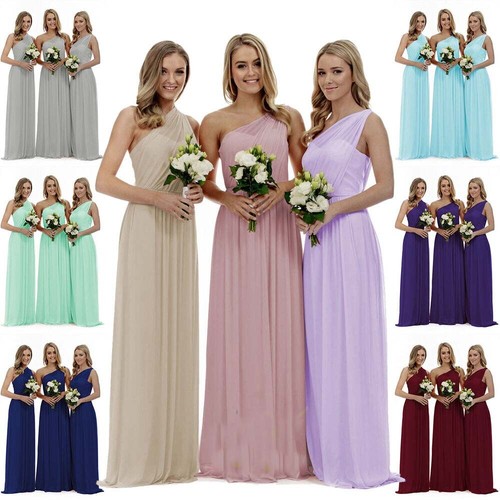 Chiffon one shoulder long - chiffon,